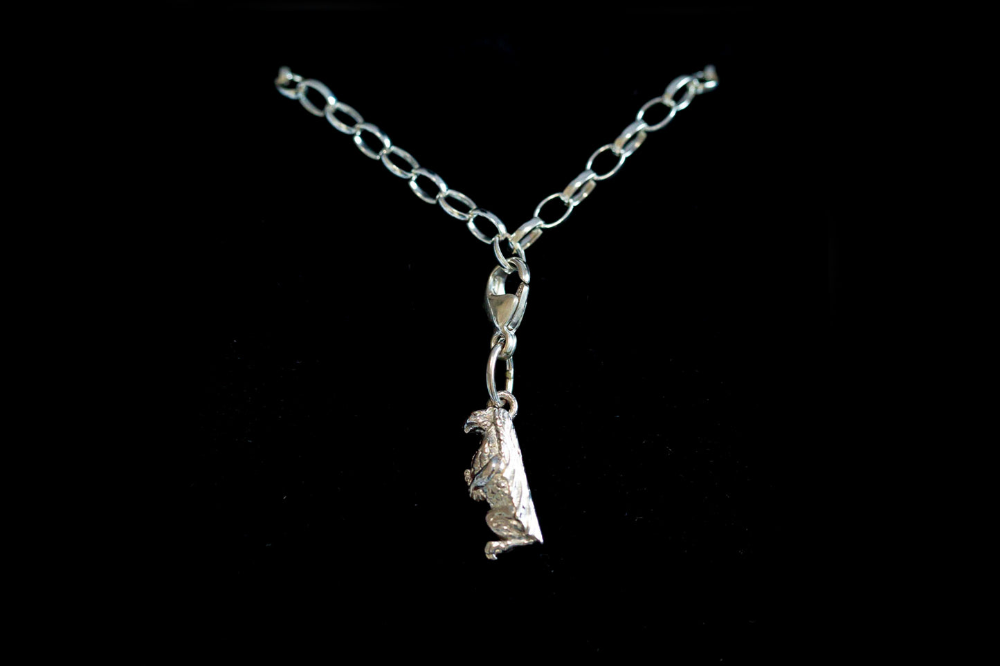 Ladies Silver Bracelet and Gryphon Charm