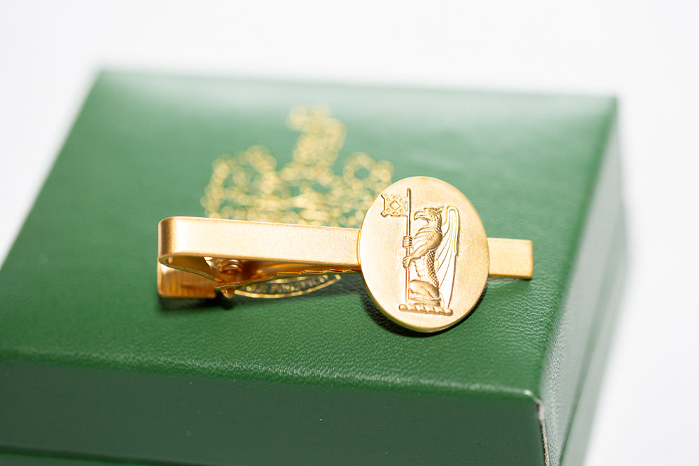 Gryphon Satin Gold Tie Clip