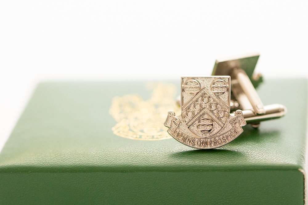 OM Cufflink - Silver Crest