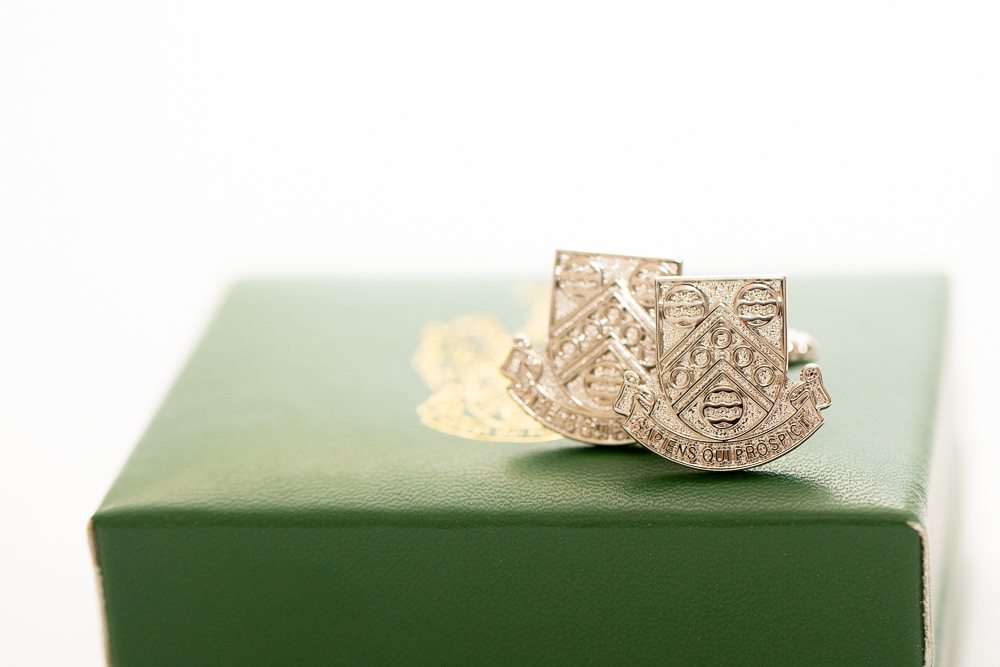 OM Cufflink - Silver Crest