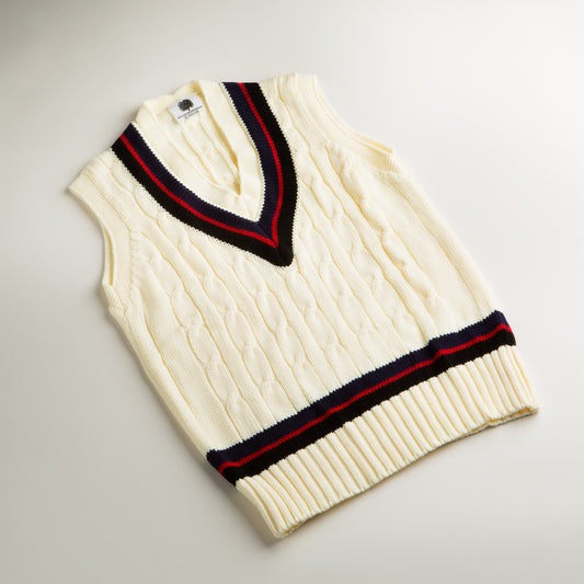 OM Sleeveless Cricket Sweater