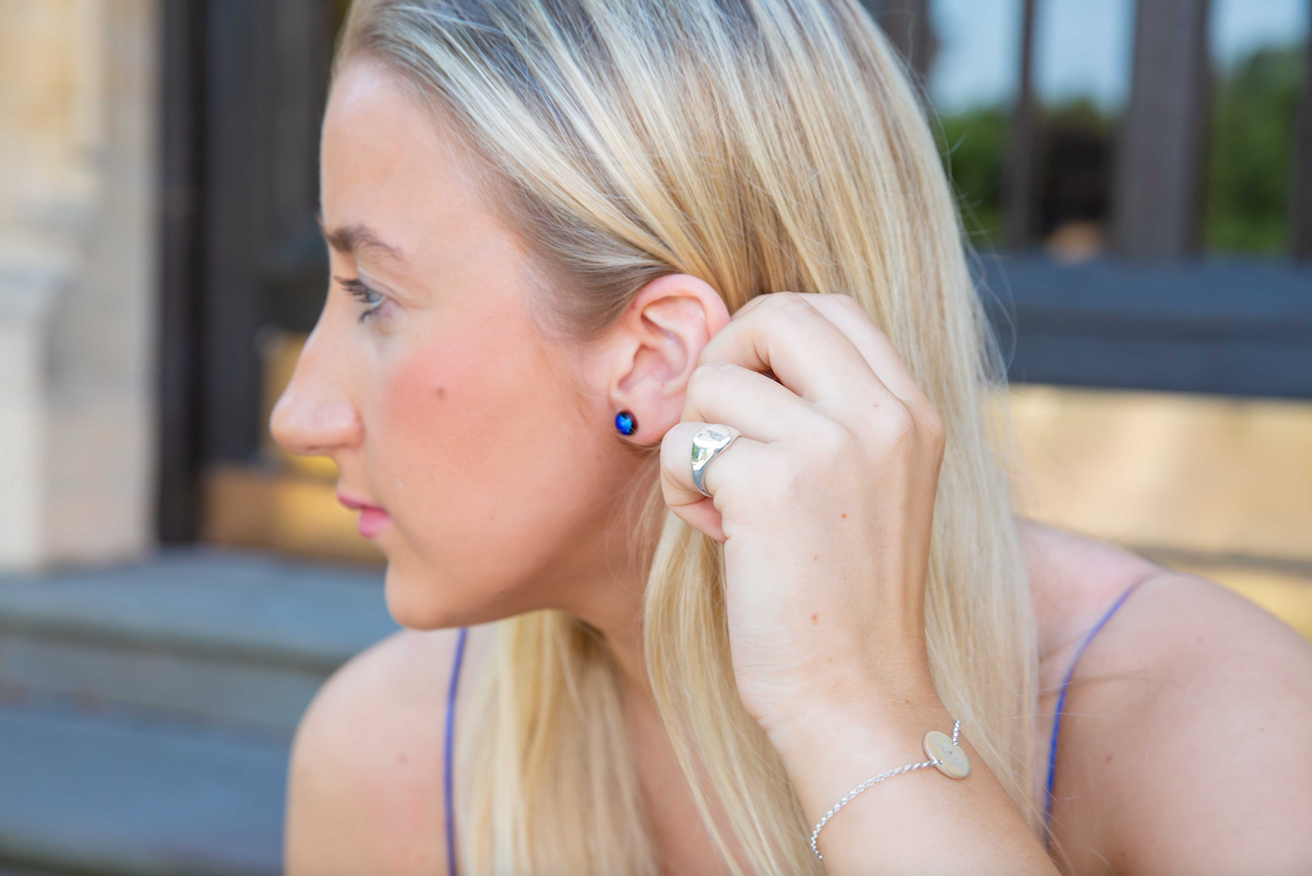 Om 2025 stud earrings